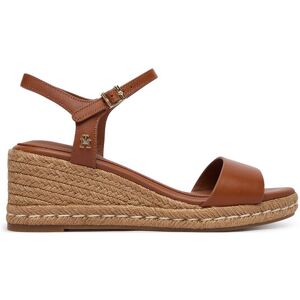 Tommy Hilfiger Espadrilky Th Monogram Leather Wedge Espadrilles FW0FW09340 Hnedá Ženy Tommy Hilfiger Espadrilky Th Monogram Leather Wedge Espadrilles FW0FW09340 Hnedá Ženy