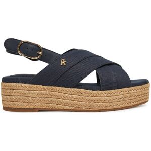 Tommy Hilfiger Espadrilky Denim Espadrille Platform Sandal FW0FW08669 Tmavomodrá Ženy Tommy Hilfiger Espadrilky Denim Espadrille Platform Sandal FW0FW08669 Tmavomodrá Ženy