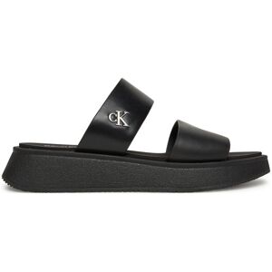 Calvin Klein Jeans Šľapky Sandal Slide Double Strap YW0YW01694 Čierna Ženy Calvin Klein Jeans Šľapky Sandal Slide Double Strap YW0YW01694 Čierna Ženy