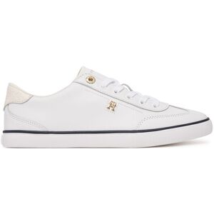 Tommy Hilfiger Sneakersy Th Chic Low Profile Vulc FW0FW09104 Biela Ženy Tommy Hilfiger Sneakersy Th Chic Low Profile Vulc FW0FW09104 Biela Ženy