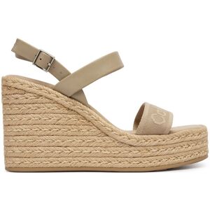 Calvin Klein Espadrilky Wedge Espad 70 Webbing Lth HW0HW02901 Béžová Ženy Calvin Klein Espadrilky Wedge Espad 70 Webbing Lth HW0HW02901 Béžová Ženy