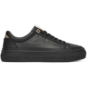 Tommy Hilfiger Sneakersy Th Platform Sneaker Tumbled Ltr FW0FW09018 Čierna Ženy Tommy Hilfiger Sneakersy Th Platform Sneaker Tumbled Ltr FW0FW09018 Čierna Ženy