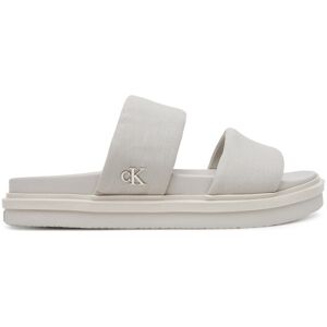 Calvin Klein Jeans Šľapky Flat Molded Dbl Bar Sandal Cv YM0YM01222 Sivá Muži Calvin Klein Jeans Šľapky Flat Molded Dbl Bar Sandal Cv YM0YM01222 Sivá Muži