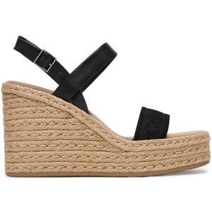 Calvin Klein Espadrilky Wedge Espad 70 Webbing Lth HW0HW02901 Čierna Ženy Calvin Klein Espadrilky Wedge Espad 70 Webbing Lth HW0HW02901 Čierna Ženy