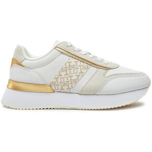 Tommy Hilfiger Sneakersy Lux Monogram Runner FW0FW08387 Biela Ženy Tommy Hilfiger Sneakersy Lux Monogram Runner FW0FW08387 Biela Ženy