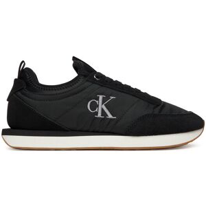 Calvin Klein Sneakersy Retro Runner Sock Laceup Mix Mat YW0YW02060 Čierna Ženy Calvin Klein Sneakersy Retro Runner Sock Laceup Mix Mat YW0YW02060 Čierna Ženy