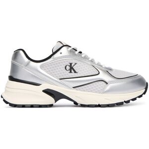 Calvin Klein Sneakersy Hike Runner Laceup Mesh Mix Met YM0YM01402 Strieborná Muži Calvin Klein Sneakersy Hike Runner Laceup Mesh Mix Met YM0YM01402 Strieborná Muži