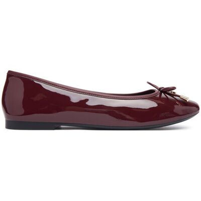 Tommy Hilfiger Baleríny Th Charm Patent Ballerina FW0FW09481 Bordová Ženy Tommy Hilfiger Baleríny Th Charm Patent Ballerina FW0FW09481 Bordová Ženy