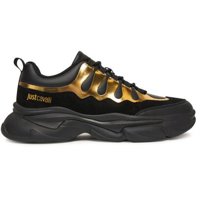 Just Cavalli Sneakersy 79QA3SA2 ZPB56 Čierna Muži Just Cavalli Sneakersy 79QA3SA2 ZPB56 Čierna Muži