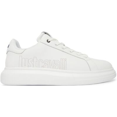 Just Cavalli Sneakersy 80QA3SBA ZPC16 Biela Muži Just Cavalli Sneakersy 80QA3SBA ZPC16 Biela Muži