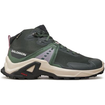 Salomon Trekingová obuv X Raise Mid Gore-Tex L47458100 Zelená Deti Salomon Trekingová obuv X Raise Mid Gore-Tex L47458100 Zelená Deti
