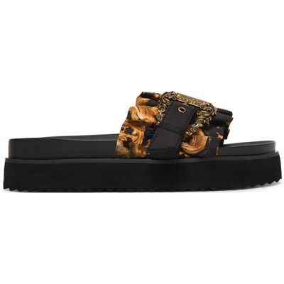 Versace Jeans Couture Šľapky 80VA3SM5 ZS175 G89 Čierna Ženy Versace Jeans Couture Šľapky 80VA3SM5 ZS175 G89 Čierna Ženy