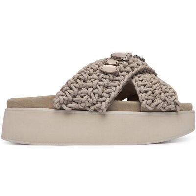 Inuikii Šľapky Woven Stones Platform 1004.005.0043 Svetlosivá Ženy Inuikii Šľapky Woven Stones Platform 1004.005.0043 Svetlosivá Ženy
