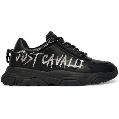 Just Cavalli Sneakersy 80QA3SH1 ZPC21 Čierna Muži Just Cavalli Sneakersy 80QA3SH1 ZPC21 Čierna Muži