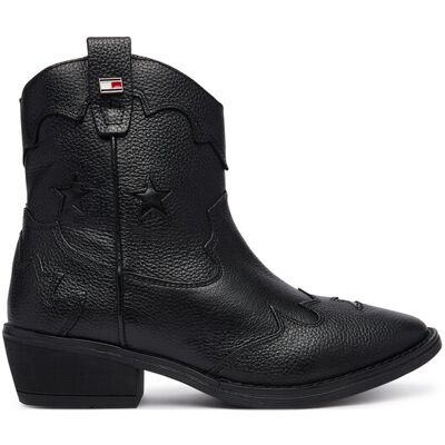 Tommy Hilfiger Kovbojské topánky T3A5-35195-0036 Čierna Deti Tommy Hilfiger Kovbojské topánky T3A5-35195-0036 Čierna Deti