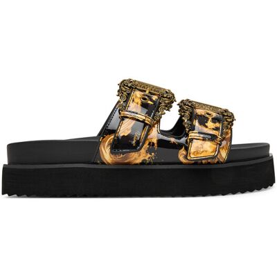 Versace Jeans Couture Šľapky 80VA3SM1 ZS366 G89 Čierna Ženy Versace Jeans Couture Šľapky 80VA3SM1 ZS366 G89 Čierna Ženy