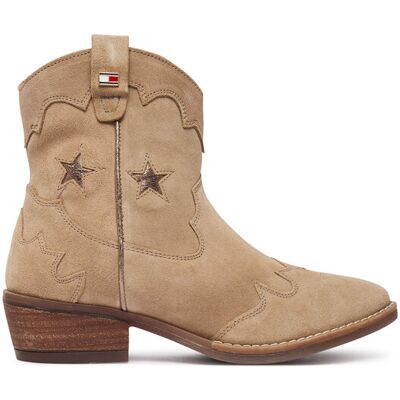Tommy Hilfiger Kovbojské topánky T3A5-35196-1429 Béžová Deti Tommy Hilfiger Kovbojské topánky T3A5-35196-1429 Béžová Deti