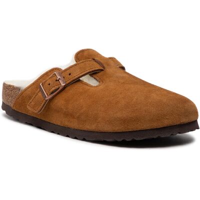 Birkenstock Šľapky Boston Vl/Sheraling 1001141 Hnedá Ženy Birkenstock Šľapky Boston Vl/Sheraling 1001141 Hnedá Ženy