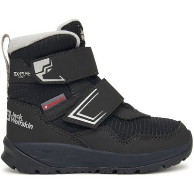 Jack Wolfskin Snehule Polar Bear B Texapore Mid VC K A62144 Čierna Deti Jack Wolfskin Snehule Polar Bear B Texapore Mid VC K A62144 Čierna Deti