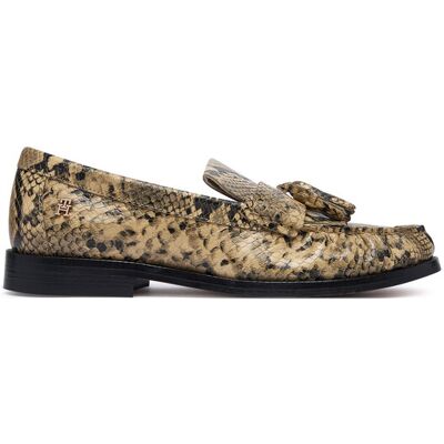 Tommy Hilfiger Loafers Th Loafer Tassel Snake FW0FW09500 Béžová Ženy Tommy Hilfiger Loafers Th Loafer Tassel Snake FW0FW09500 Béžová Ženy