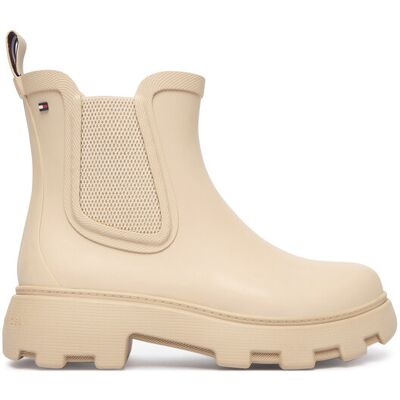 Tommy Hilfiger Gumáky Flag Cleated FW0FW09387 Béžová Ženy Tommy Hilfiger Gumáky Flag Cleated FW0FW09387 Béžová Ženy