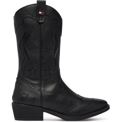 Tommy Hilfiger Kovbojské topánky T3A6-35193-0036 Čierna Deti Tommy Hilfiger Kovbojské topánky T3A6-35193-0036 Čierna Deti