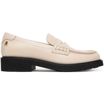 Tommy Hilfiger Loafers Elettra Penny Leather FW0FW09360 Écru Ženy Tommy Hilfiger Loafers Elettra Penny Leather FW0FW09360 Écru Ženy