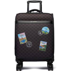 KARL LAGERFELD Kabínový kufor Ikon Monogram B1W30253 Hnedá Muži KARL LAGERFELD Kabínový kufor Ikon Monogram B1W30253 Hnedá Muži
