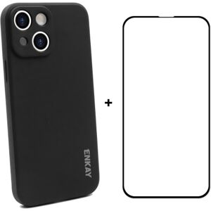 ENKAY Obal + 3D sklo Apple iPhone 13 mini čierny ENKAY Obal + 3D sklo Apple iPhone 13 mini čierny