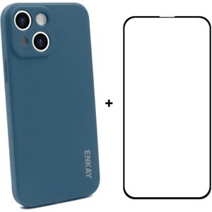 ENKAY Obal + 3D sklo Apple iPhone 13 mini modrý ENKAY Obal + 3D sklo Apple iPhone 13 mini modrý