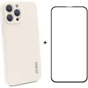 ENKAY Obal + 3D sklo Apple iPhone 13 Pro Max béžový ENKAY Obal + 3D sklo Apple iPhone 13 Pro Max béžový