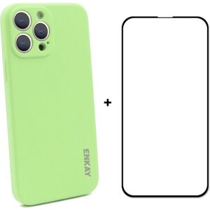ENKAY Obal + 3D sklo Apple iPhone 13 Pro Max svetlozelený ENKAY Obal + 3D sklo Apple iPhone 13 Pro Max svetlozelený