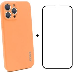 ENKAY Obal + 3D sklo Apple iPhone 13 Pro oranžový ENKAY Obal + 3D sklo Apple iPhone 13 Pro oranžový
