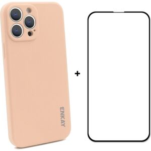 ENKAY Obal + 3D sklo Apple iPhone 13 Pro ružový ENKAY Obal + 3D sklo Apple iPhone 13 Pro ružový