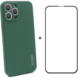 ENKAY Obal + 3D sklo Apple iPhone 13 Pro tmavozelený ENKAY Obal + 3D sklo Apple iPhone 13 Pro tmavozelený