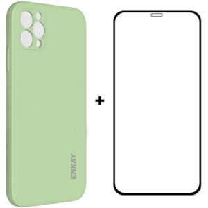 ENKAY Obal + 3D sklo Apple iPhone 12 Pro Max svetlozelený ENKAY Obal + 3D sklo Apple iPhone 12 Pro Max svetlozelený