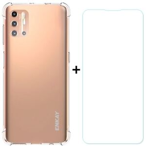 ENKAY Priehľadný obal + Tvrdené sklo Motorola Moto G9 Plus ENKAY Priehľadný obal + Tvrdené sklo Motorola Moto G9 Plus