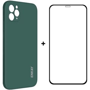 ENKAY Obal + 3D sklo Apple iPhone 11 Pro zelený ENKAY Obal + 3D sklo Apple iPhone 11 Pro zelený