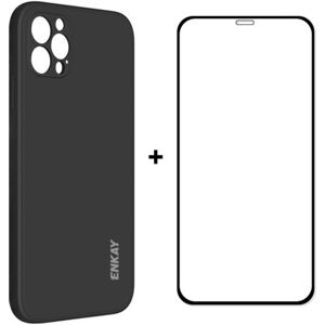 ENKAY Obal + 3D sklo Apple iPhone 12 Pro čierny ENKAY Obal + 3D sklo Apple iPhone 12 Pro čierny