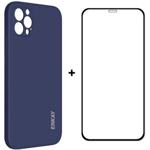 ENKAY Obal + 3D sklo Apple iPhone 12 Pro Max tmavomodrý ENKAY Obal + 3D sklo Apple iPhone 12 Pro Max tmavomodrý