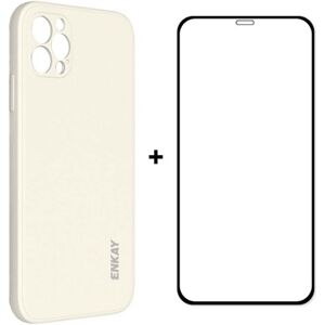 ENKAY Obal + 3D sklo Apple iPhone 12 Pro Max béžový ENKAY Obal + 3D sklo Apple iPhone 12 Pro Max béžový