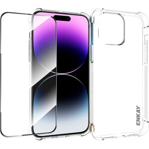 ENKAY SET Priehľadný obal + 3D ochranné sklo Apple iPhone 14 Pro ENKAY SET Priehľadný obal + 3D ochranné sklo Apple iPhone 14 Pro