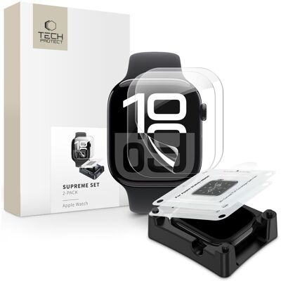 TECH-PROTECT SUPREME SET 2-PACK Hydrogélové fólie pre Apple Watch 10 / 11 46mm TECH-PROTECT SUPREME SET 2-PACK Hydrogélové fólie pre Apple Watch 10 / 11 46mm