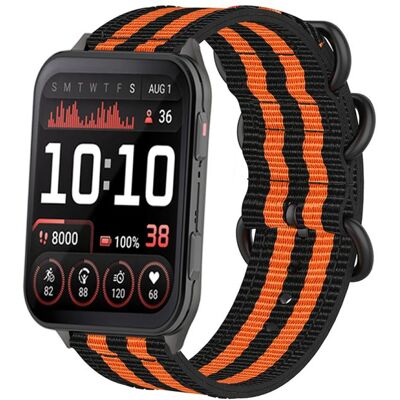 DUX NYLON Vymeniteľný remienok pre Garmin Venu X1 BLACK-ORANGE DUX NYLON Vymeniteľný remienok pre Garmin Venu X1 BLACK-ORANGE