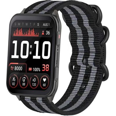 DUX NYLON Vymeniteľný remienok pre Garmin Venu X1 BLACK-GREY DUX NYLON Vymeniteľný remienok pre Garmin Venu X1 BLACK-GREY