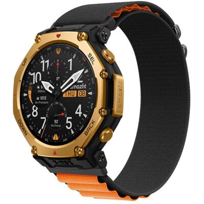 DUX NYLON Vymeniteľný remienok pre Amazfit T-Rex 3 Pro 48mm BLACK-ORANGE DUX NYLON Vymeniteľný remienok pre Amazfit T-Rex 3 Pro 48mm BLACK-ORANGE