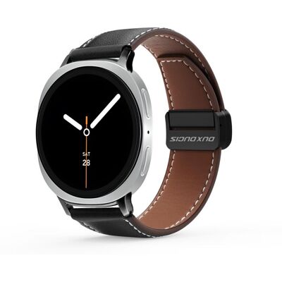 DUX YA Kožený remienok pre Samsung Galaxy Watch8 / Watch8 Classic / Watch9 čierny DUX YA Kožený remienok pre Samsung Galaxy Watch8 / Watch8 Classic / Watch9 čierny