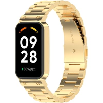 TECH-PROTECT Kovový remienok s krytom Xiaomi Smart Band 8 Active zlatý TECH-PROTECT Kovový remienok s krytom Xiaomi Smart Band 8 Active zlatý