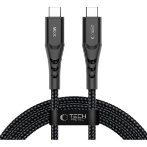 TECH-PROTECT ULTRABOOST UB11T Odolný kábel USB-C / USB-C 100W, 200cm (2 metre) čierny TECH-PROTECT ULTRABOOST UB11T Odolný kábel USB-C / USB-C 100W, 200cm (2 metre) čierny