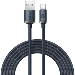 BASEUS CRYSTAL 100W Dátový kábel USB-USB Typ-C 2m čierny BASEUS CRYSTAL 100W Dátový kábel USB-USB Typ-C 2m čierny